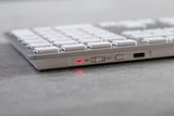 Cherry Americas JK-9110US-1 Kw 9100 Slim Wrls & Rechargablewrls Keyboard For Mac Silver/white