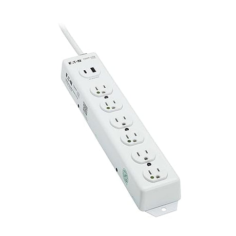 Tripp Lite Eaton Medical Hospital Power Strip with 2 USB Charging Ports, 6 Outlets + 2 Foot Cord, UL 1363 Certified Power Strip, Wall Mount and Under