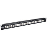 Tripp Lite 24 Port Rackmount Cat6a Feedthrough Patch Panel RJ45 Ethernet 1U (N254-024-6A), Black 24-Port Cat6a