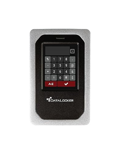 DataLocker DL4 FE 500GB USB-C / -A Hard Drive with AES-256bit Hardware Encryption, Colour Display and FIPS 140-2 Level 3 Certification, DSGVO/GDPR Compliant, DL4-500GB-FE HDD 500GB