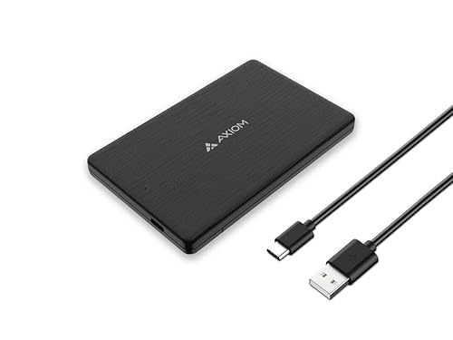Axiom USBC3125S-AX 2.5 in. USB-C 3.1 Type-C External Portable Hard Drive Enclosure