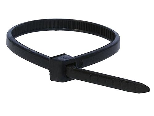 4-inch Cable Tie, 100pcs/Pack, 18 lbs Max Weight - Black 4 Inch Black