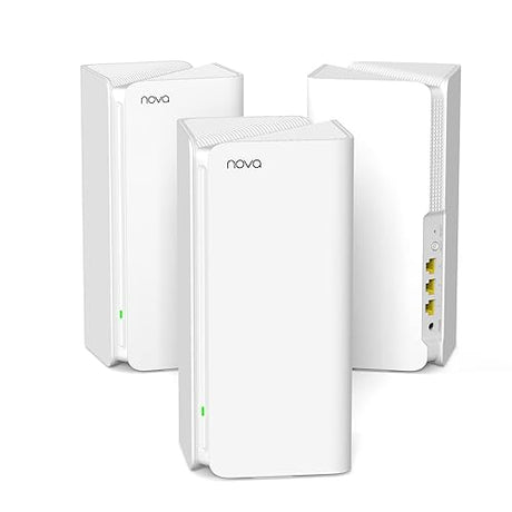 Tenda AX5400 Mesh WiFi 6 System Nova MX15 Pro - 6 * 3dBi Antennas up to 7300 sq.ft WiFi Coverage - Wi-Fi 6 Mesh for up to 200 Devices, 3*Gigabit Ports, Easy Setup, Amazon Alexa, 3-Pack