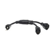 Tripp Lite Y-Splitter Power Extension Cord, 1 Foot / 0.3 Meters, 13 Amps 120V, 16 AWG, NEMA 5-15P to 5-15R Plugs, Manufacturer's Warranty (P022-001-13A-2) Y-Splitter 1 Foot