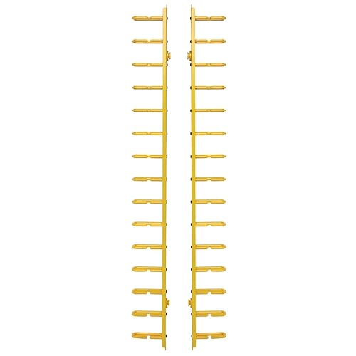 Tripp Lite Vertical Server Rack Enclosure Cable Manager, Flexible Rings, High-Visibility Yellow Steel, 6 Foot / 1.8 Meters, Two 3-Foot Sections, 5-Year Warranty (SRCABLERINGVRTF) Flexible Rings Yellow Vertical