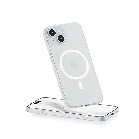 PEEL Magnetic Case for iPhone 15 (Clear) – Embedded Magnet Compatible with MagSafe, Thin Minimalist Design, Ultra Slim – Protects and Showcases Your Device Clear iPhone 15