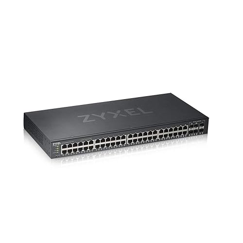 Zyxel 48-Port Gigabit Ethernet NebulaFlex Smart Managed Switch | 4X RJ-45/SFP Ports | Metal | Limited Lifetime GS1920-48v2 48 Ports Cloud Ready