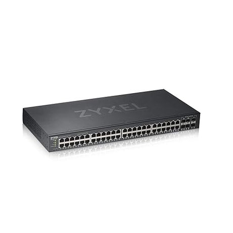 Zyxel 48-Port Gigabit Ethernet NebulaFlex Smart Managed Switch | 4X RJ-45/SFP Ports | Metal | Limited Lifetime GS1920-48v2 48 Ports Cloud Ready