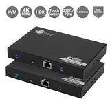 SIIG HDMI KVM Extender Over CAT6/ 6e/ 7 Cable to 230ft, 4K 60Hz with HDMI Loop Out, USB Port for Keyboard/Mouse, Touch Screen Panel, S/PDIF Audio Extraction, Transmitter & Receiver (CE-H27811-S1)