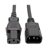 Tripp Lite Power Extension Cord Cable C14 To Locking C13 M/F 18 AWG 10A 1ft