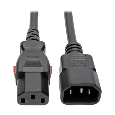 Tripp Lite Power Extension Cord Cable C14 To Locking C13 M/F 18 AWG 10A 1ft