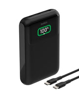 Belkin Portable Charger, 3-Port Laptop Power Bank 20000 mAh - USB-C & USB-A Ports, 65W iPhone Charger Fast Charging - MacBook, Apple iPhone 17, iPad, Samsung Galaxy S25, Nintendo Switch 2, etc - Black New Gen