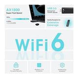 TP-Link AX1800 Dual Band Wi-Fi 6 Wireless USB Adapter (Archer TX20U) - Wireless USB Adapter with 2.4GHz, 5GHz Dual Band Antenna, SuperSpeed USB 3.0, WPA3, Supports Windows 11/10 Wi-Fi 6 | AX1800