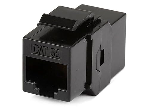 Monoprice Cat5e RJ45 Inline Coupler Keystone Jack, Unshielded, Black