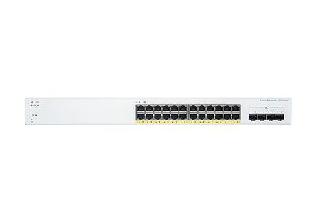 Cisco Business CBS220-24FP-4X Smart Switch | 24 Port GE | Full PoE | 4x10G SFP+ | 3-Year Limited Hardware Warranty (CBS220-24FP-4X-NA) 24-port GE / PoE+ / 382W / 4 x 10G uplinks