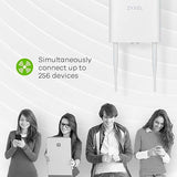 Zyxel True WiFi6 AX1800 Outdoor Access Point (802.11ax Dual Band), Small Business WiFi w/Smart Mesh, IP55-rated, & MU-MIMO, PoE Powered, Manageable via Nebula APP/Cloud or Standalone [NWA55AXE]