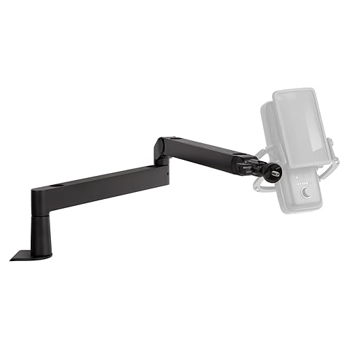 Elgato Wave Mic Arm LP - Premium Low Profile Microphone Arm with Cable Management Channels, Desk Clamp, Versatile Mounting and Fully Adjustable, perfect for Podcast, Streaming, Gaming, Home Office Low Profile Black