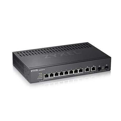Zyxel 8-Port Gigabit Ethernet Layer 2 Managed Switch - Fanless Design with 2 Gigabit Combo Ports and Hybrid Cloud Mode [GS2220-10] GS2220-10-US0101F