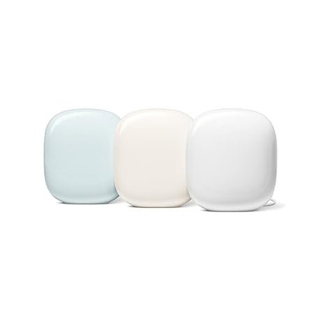 Google Nest WiFi Pro - 6E - Reliable Wi-Fi System with Fast Speed and Whole Home Coverage - Mesh Wi-Fi Router - 3 Pack - Snow, Linen, Fog 3 Pack Multi-color
