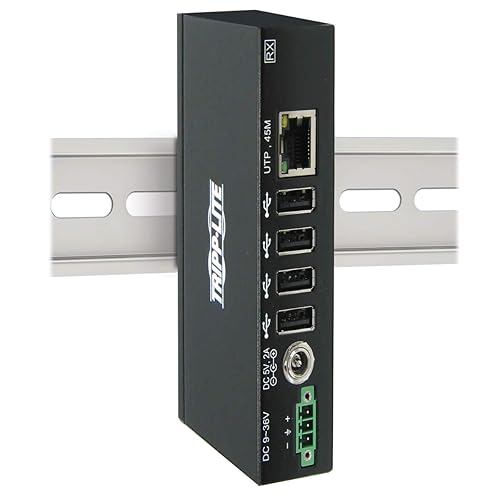 Tripp Lite 4 Port Industrial USB Over Cat6 Extender, ESD Protection, PoC, USB 2.0, Mountable, 150 ft. (B203-104-IND)