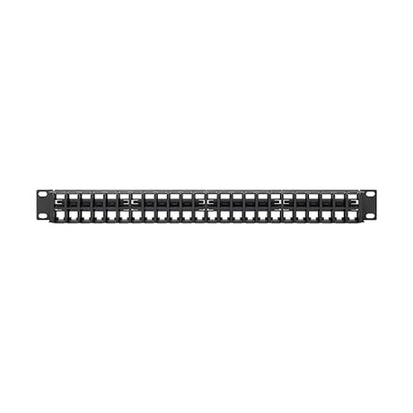 Tripp Lite Blank Unshielded Keystone Patch Panel 48-Port RJ45 - USB, HDMI, RJ45, Cat5e & Cat6 Multimedia Keystone Compatible - 1U Rack Mount, Heavy-Duty Steel, Manufacturer's Warranty (N062-048-KJ)