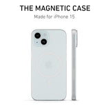 PEEL Magnetic Case for iPhone 15 (Clear) – Embedded Magnet Compatible with MagSafe, Thin Minimalist Design, Ultra Slim – Protects and Showcases Your Device Clear iPhone 15