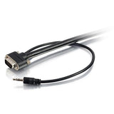 C2G 50229 Select VGA + 3.5mm Stereo Audio and Video Cable M/M, In-Wall CMG-Rated, Black (35 Feet, 10.66 Meters)