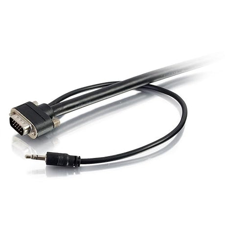C2G 50229 Select VGA + 3.5mm Stereo Audio and Video Cable M/M, In-Wall CMG-Rated, Black (35 Feet, 10.66 Meters)