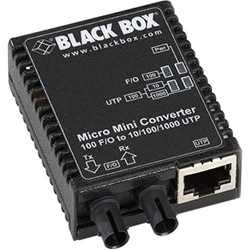 Black Box Micro Mini LMC402A Transceiver/Media Converter - 1 x Network (RJ-45) - 1 x SC Ports - DuplexSC Port - Multi-mode - Fast Ethernet, Gigabit Ethernet - 10/100/1000Base-TX, 100Base-FX - Wall Mou