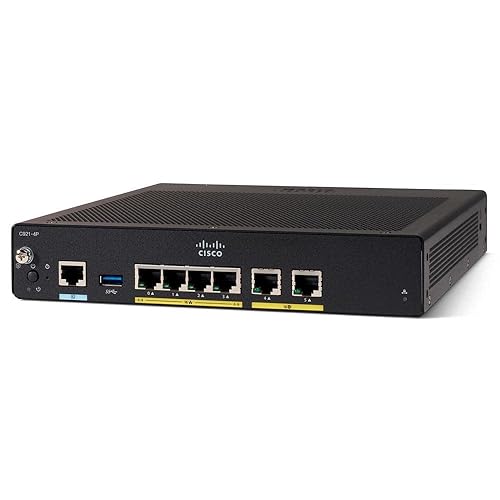 Cisco Integrated Services Router 921 - Router 4-Port Switch - 1GbE - WAN Ports: 2