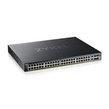 Zyxel 48-Port PoE Gigabit Switch | Nebula Cloud Managed/L3 Access | 40x PoE+ & 10x PoE++ @600W | 6x 10G Uplink (2x Copper + 4x SFP+) [XGS2220-54HP]