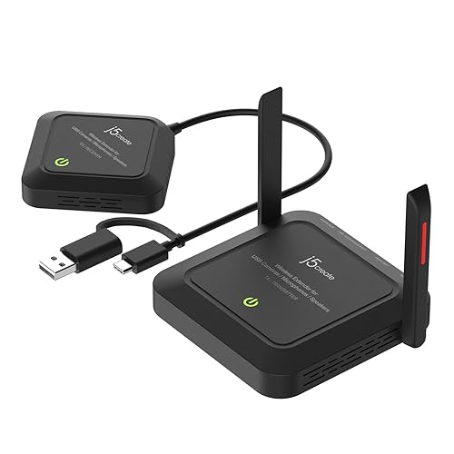 j5create Wireless Extender for USB Webcam/Microphones/Speakers, Works with Windows and Mac, Not for TV and USB Mouse/Keyboard (JVW120)