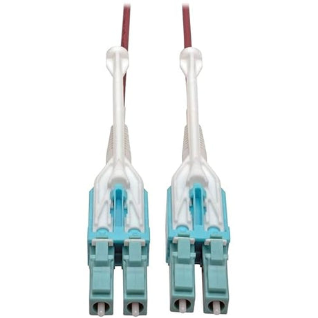 Tripp Lite 10M 10Gb Duplex Multimode Fiber Patch Cable 50/125 OM4 LC/LC 33' Magenta Push Pull Tabs (N821-10M-MG-T)