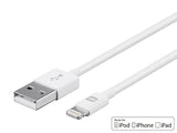 Monoprice Select Series Apple MFi Certified Lightning to USB Charge & Sync Cable, 3ft White for iPhone X, 8, 8 Plus, 7, 7 Plus, 6, 6 Plus, 5S, iPad Pro White 3-Feet