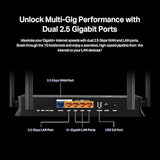 TP-Link Dual-Band BE3600 Wi-Fi 7 Router (Archer BE230) - 4-Stream 3.6 Gbps, 2×2.5G + 3×1G Ports, USB 3.0, 2.0 GHz Quad Core, 6 Antennas, VPN Clients & Server, EasyMesh, HomeShield, MLO, Private IOT Wi-Fi 7 | BE3600 |Dual-Band