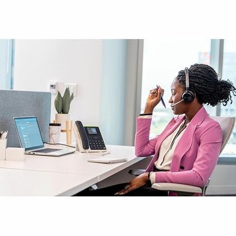 Poly Edge E220 IP Phone - Corded - Corded - Bluetooth - Desktop, Wall Mountable - Black - VoIP - 2 x Network (RJ-45) - PoE Ports