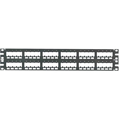 Panduit CPP48FMWBLY 48-Port Flat Flush-Mount Patch Panel, Black