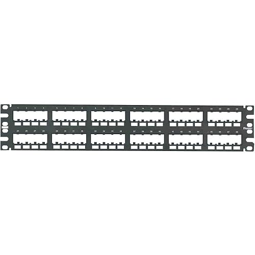 Panduit CPP48FMWBLY 48-Port Flat Flush-Mount Patch Panel, Black