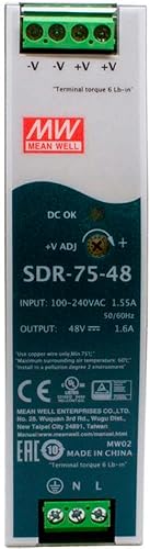 Transition Networks 25131 48VDC 75WATT DIN RAIL PS FOR SI-IES-121D-LRT