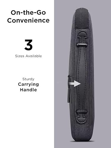 Lenovo Urban Laptop Sleeve for 13 Notebook, Water Resistant, Soft Padded Compartments, Accessory Storage, Reinforced Rubber Corners, Extendable Handle, GX40Z50940, Charcoal Grey