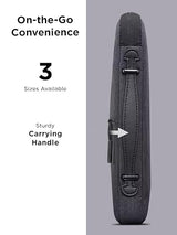 Lenovo Urban Laptop Sleeve for 13 Notebook, Water Resistant, Soft Padded Compartments, Accessory Storage, Reinforced Rubber Corners, Extendable Handle, GX40Z50940, Charcoal Grey