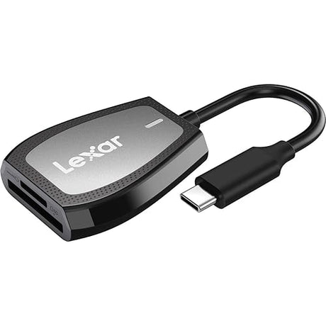 Lexar Professional USB 3.2 Type-C Dual-Slot Reader, Supports SD and microSD UHS-II Cards, Up to 312MB/s Read (LRW470U-RNHNU)