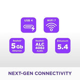 NZXT N9 X870E - AMD X870E AM5 ATX Gaming Motherboard for Ryzen 9000/8000/7000-20+2+1, DDR5, 4X M.2, PCIe 5.0, Wi-Fi 7, 5GbE, USB 4 – M.2 Quick-Release Latches, Full-Metal Cover, White PCB