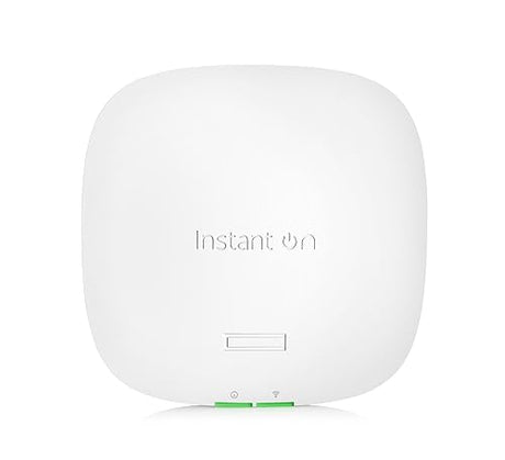 HPE Networking Instant On Access Point AP22 2x2 WiFi 6 Indoor Wireless Access Point | Long Range, Secure, Smart Mesh Support | Power Source Included | US Model (R6M49A) Power Adapter Included