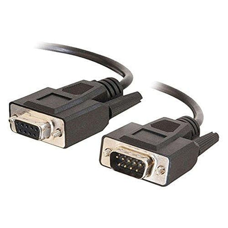 C2G 25211 DB9 M/F Serial RS232 Extension Cable, Black (1 Feet, 0.30 Meters)