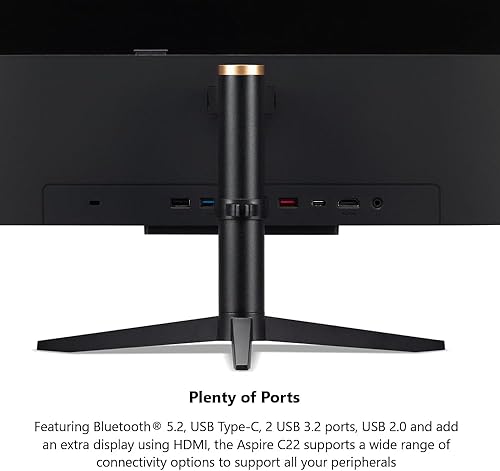 Acer Aspire C22-1610-UA91 AIO Desktop | 21.5 Full HD 1920 x 1080 IPS Display | Intel Core i3-N305 | Intel UHD Graphics | 8GB DDR5 | 512GB PCIe Gen 4 SSD | Intel Wi-Fi 6 | Windows 11 Home