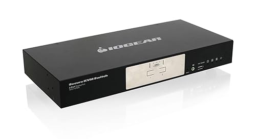 IOGEAR 2-Port DisplayPort Secure KVM Desktop Switch 4K UHD - USB Smart Card - CAC Biometrics Support - One Console Controls 2 Secure Computers (TAA) - GCS1412TAA3