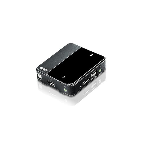 Aten CS782DP2Port USB DisplayPort/Audio KVM Switch (4K Supported and Cables Included)