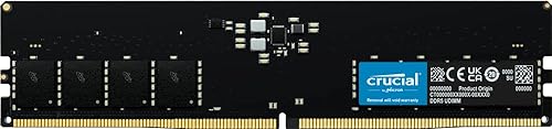 Crucial RAM 16GB DDR5 5600MHz (or 5200MHz or 4800MHz) Desktop Memory CT16G56C46U5