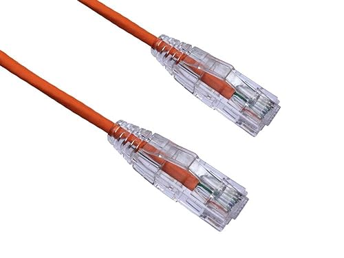 Axiom 7FT CAT6A BENDNFLEX Ultra-Thin SNAGLESS Patch Cable 650MHZ (Orange)